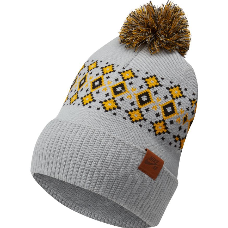 NIKE SB BEANIE POMPOM wolf grey