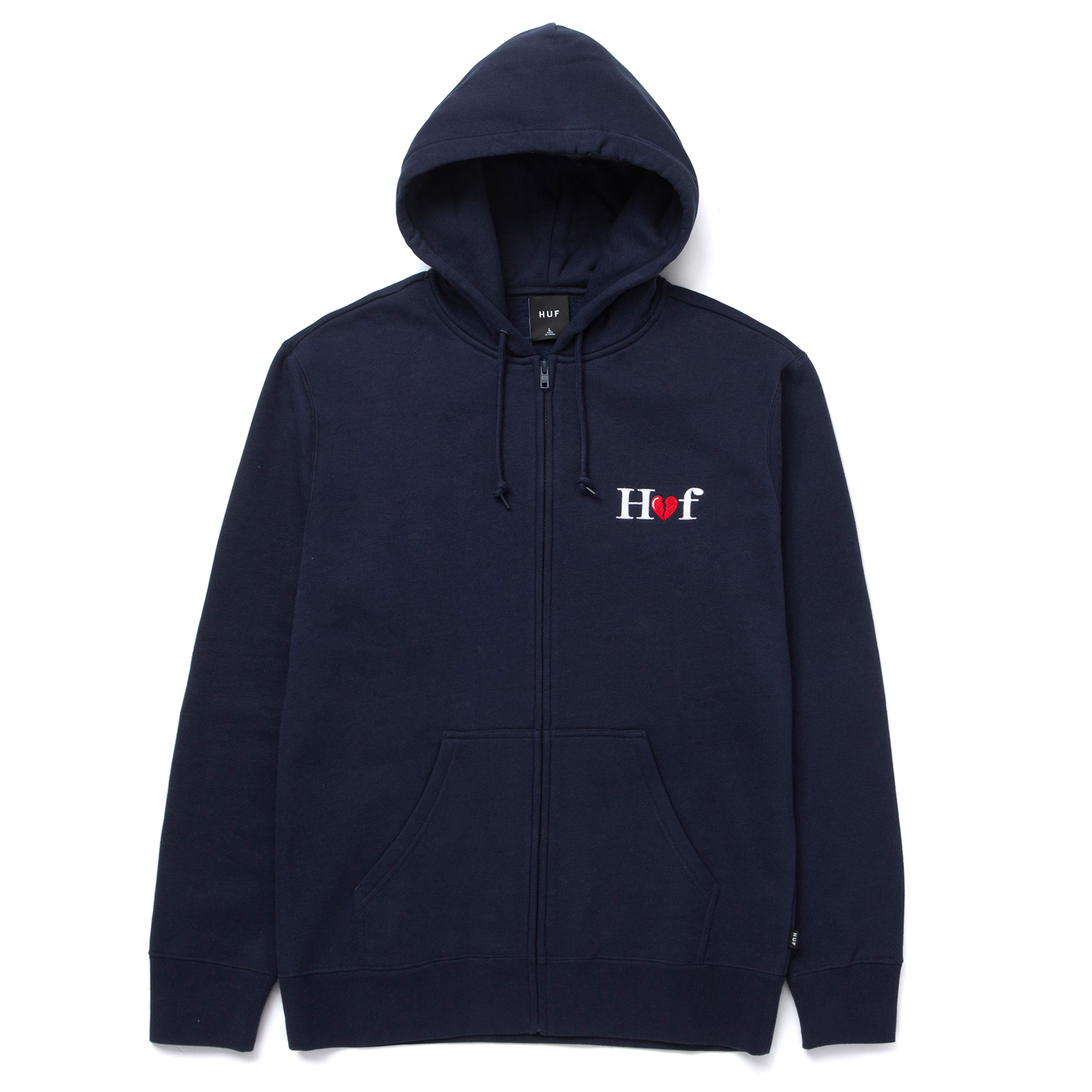 HUF MILTON ZIP UP HOOD navy blazer